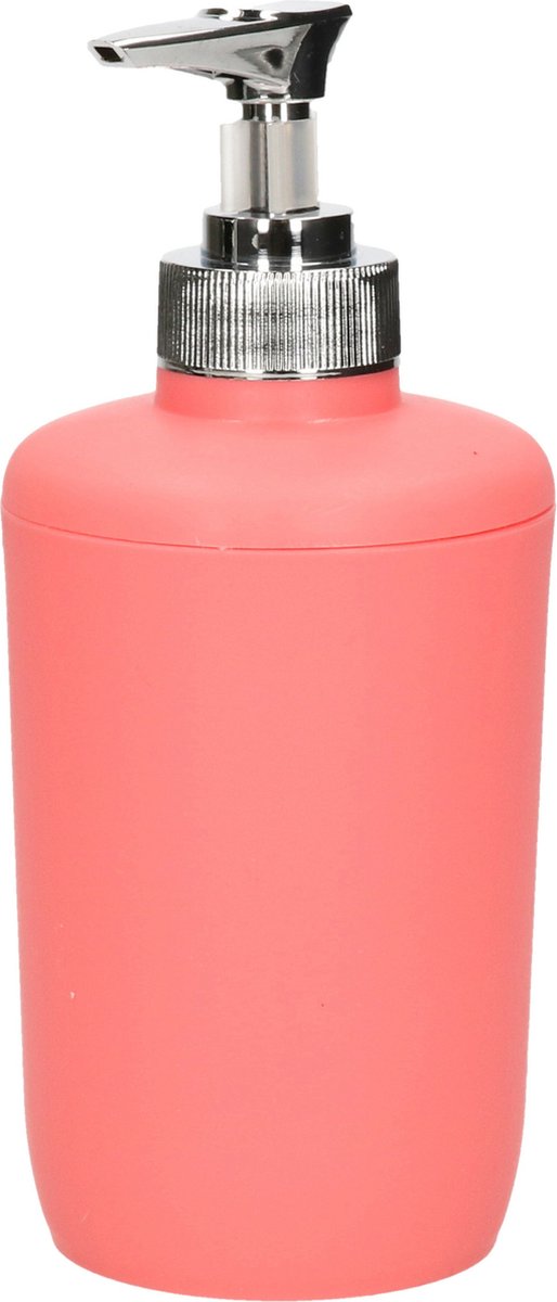 Concorde Zeeppompje - zalmroze - kunststof - B7xH16cm - zeepdispenser