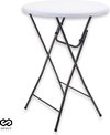 foto van Infinity Goods Stevige Statafel - Partytafel - Robuust en Weersbestendig - Inklapbaar - 80cm x 110cm - Feest - 1 stuk - Wit/Grijs