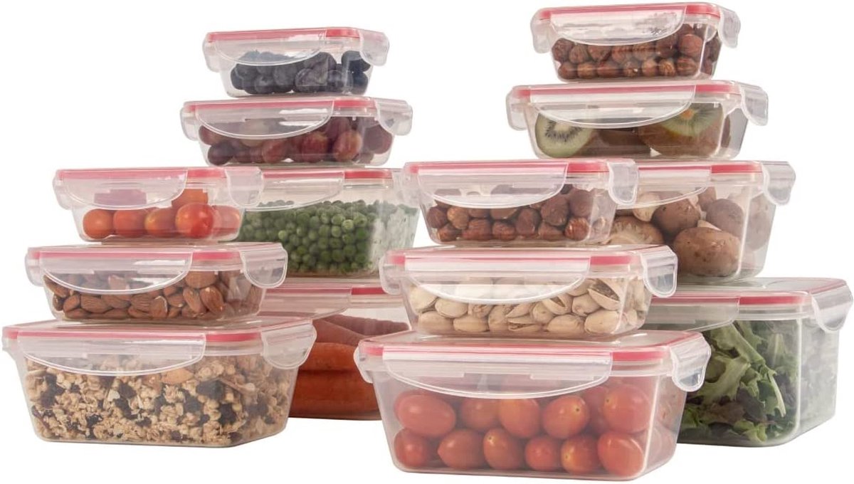 Lot de Boîte Alimentaire Plastique Hermétique Set de boîte de Conservation  Alimentaire Conteneur Alimentaire Récipient 20Pcs