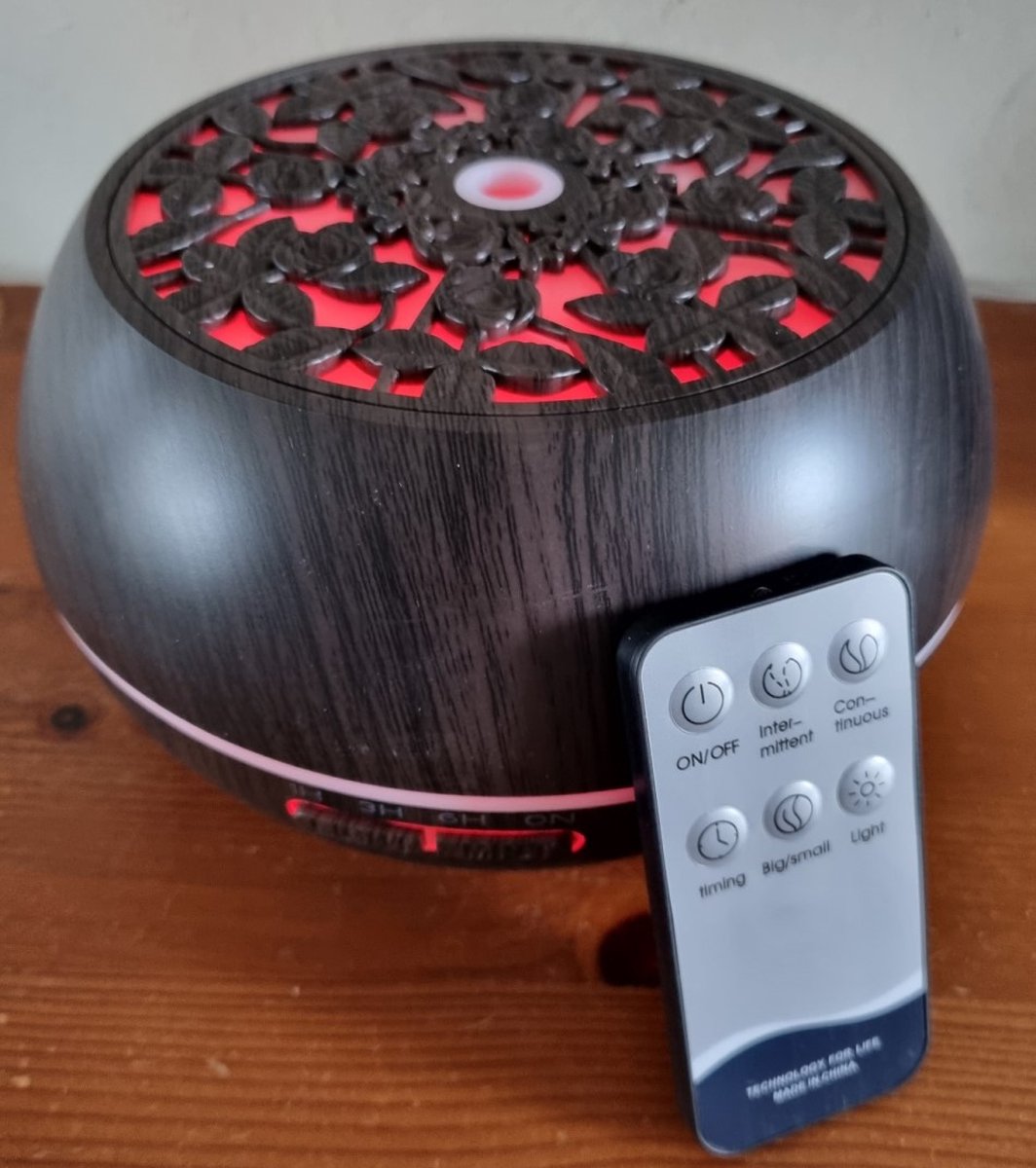 Goedkoopste Aroma Diffuser - Diffuser - aromatherapie - Verneverlaar - Lucht bevochtiger - 550ML - olie verdamper - Roze donker