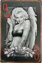 Wandbord Artiesten - Queen Of Hearts Marilyn Monroe Life's A Gamble