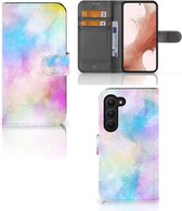 Telefoonhoesje Geschikt voor Samsung Galaxy S23 Bookcase Personaliseren Watercolor Light