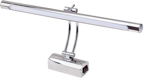 Eclairage Miroir LED - Eclairage Tableau - Rond 8W - Aluminium Chrome Brillant - Réglable