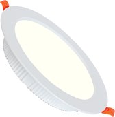 LED Downlight - Inbouw Rond 8W - Natuurlijk Wit 4200K - Mat Wit Aluminium - Ø98mm