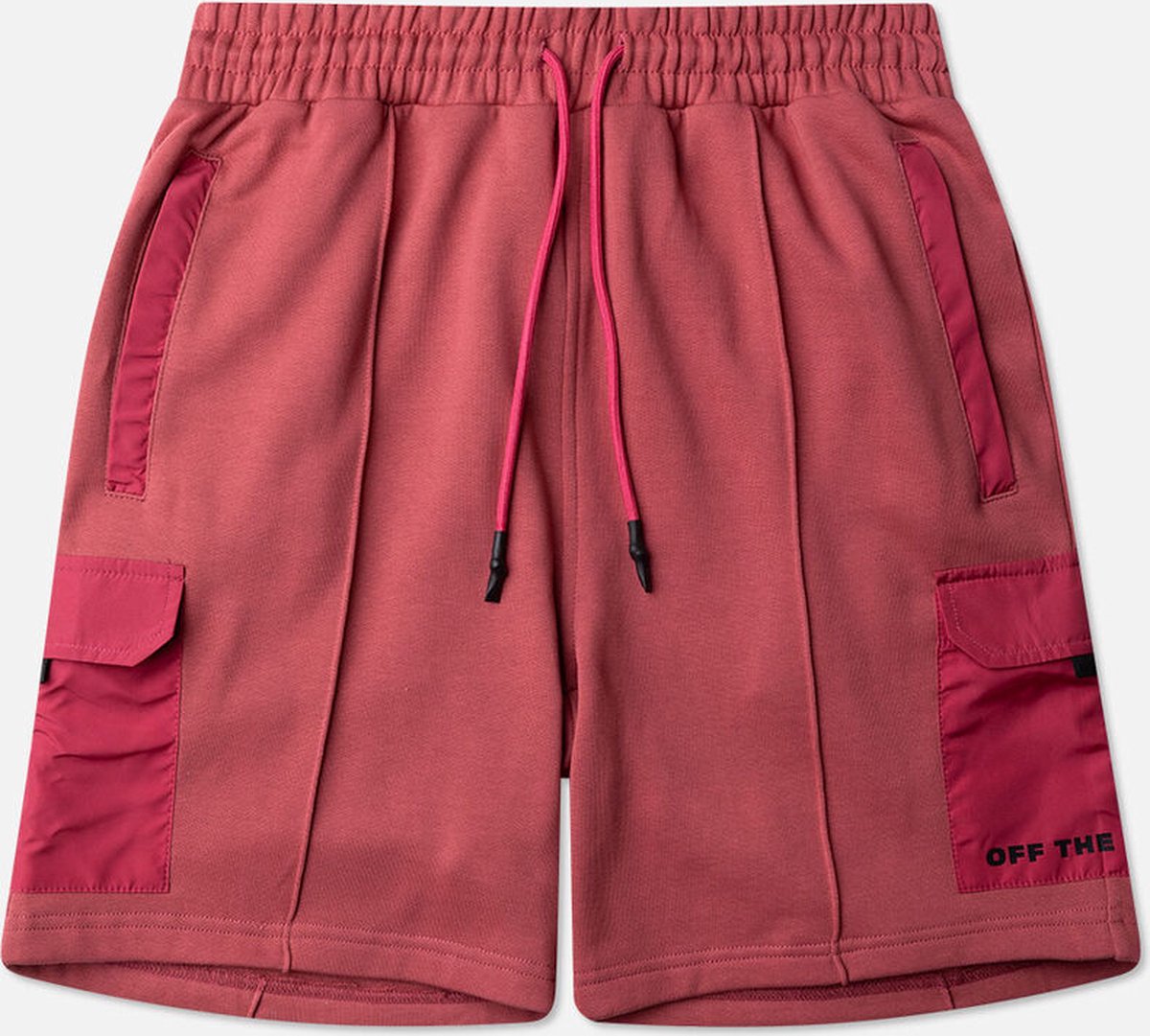 Off the Pitch Marine Cargo Shorts Rood Heren Maat S