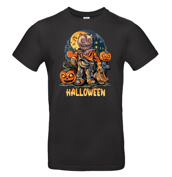 Zwart Halloween T-shirt met opdruk Halloween B 164