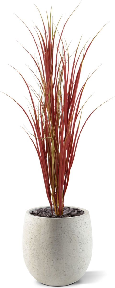 maxifleur Kunstplanten Kunst Rietgras Deluxe UV 120cm Burgundy Rood