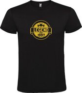 Zwart T-Shirt met “Legend sinds 1997 “ Afbeelding Goud Size XXXL
