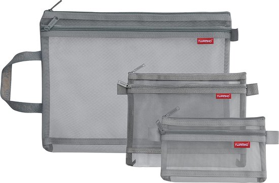 10 Pack Mesh Rits Pouch Tassen, Board Game Opslag Puzzel Opbergtas Bouwstenen Speelgoed Opbergtas Bestandstas Reizen Rits Tas