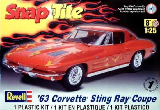 Maquette Chevrolet Corvette (1964 ?) custom (toujours sous film rétra... 1/43