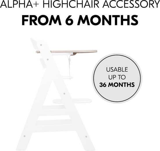 Hauck Alpha Click Tray - dienblad voor kinderstoel - Speckle Beige van Hauck — afbeelding 3