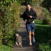 Hazlö Honden looplijn met heupriem voor hardlopen - heupriem - hondenriem - honden trainingslijn - Groen