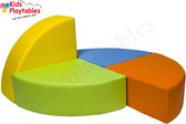 Zachte Soft Play Foam Blokken set 4 stuks oranje-groen-geel-blauw | grote speelblokken | baby speelgoed | foamblokken | reuze bouwblokken | Soft play speelgoed | schuimblokken