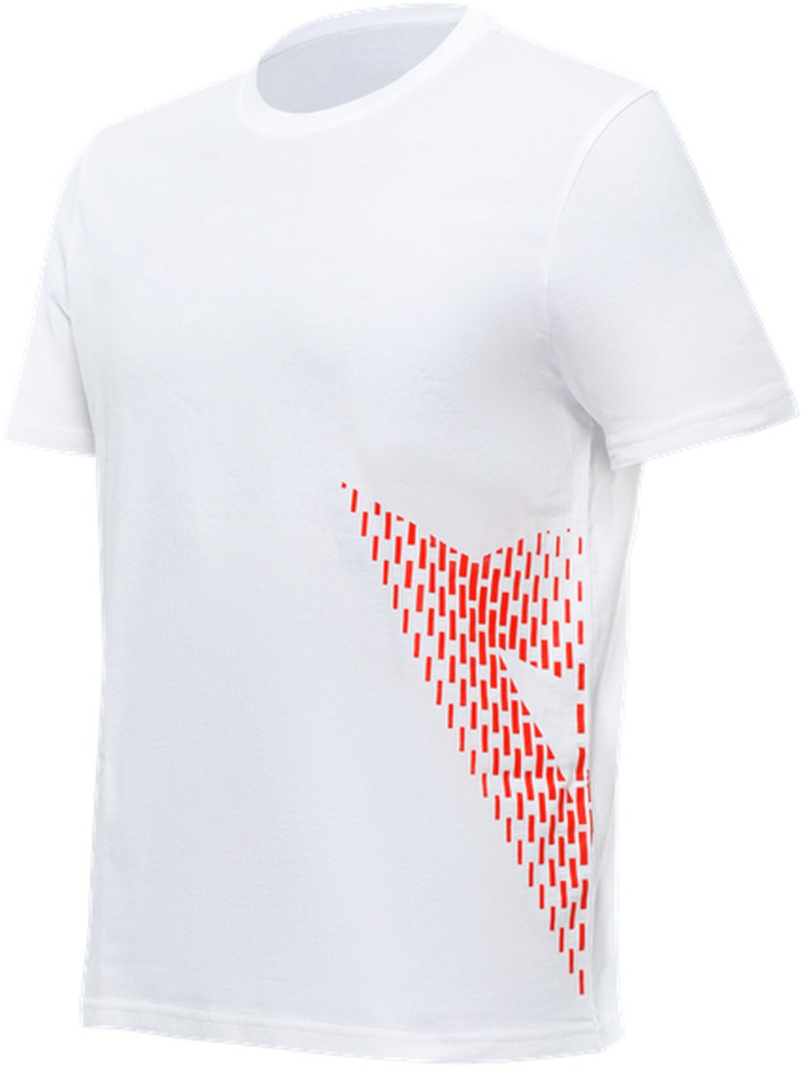 Dainese Dainese T-Shirt Big Logo White Fluo Red - Maat S -
