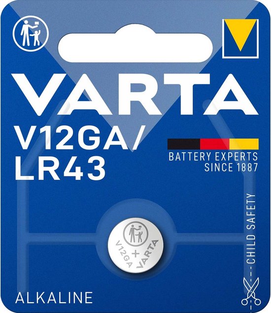 Varta LR43 (V12GA) Alkaline knoopcel-batterij / 1 stuk
