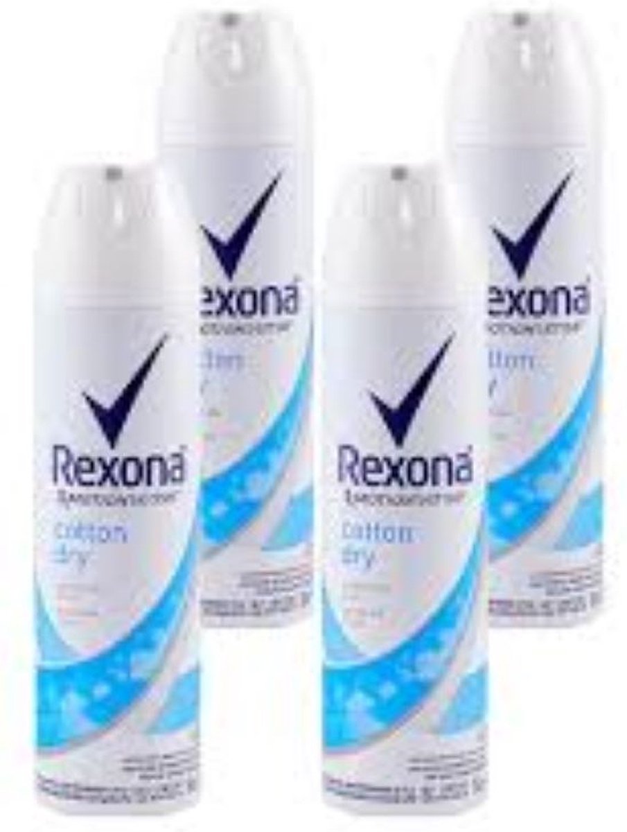 Goedkoopste Rexona Deo Spray - Cotton Dry - Voordeelverpakking 4 x 150 ml
