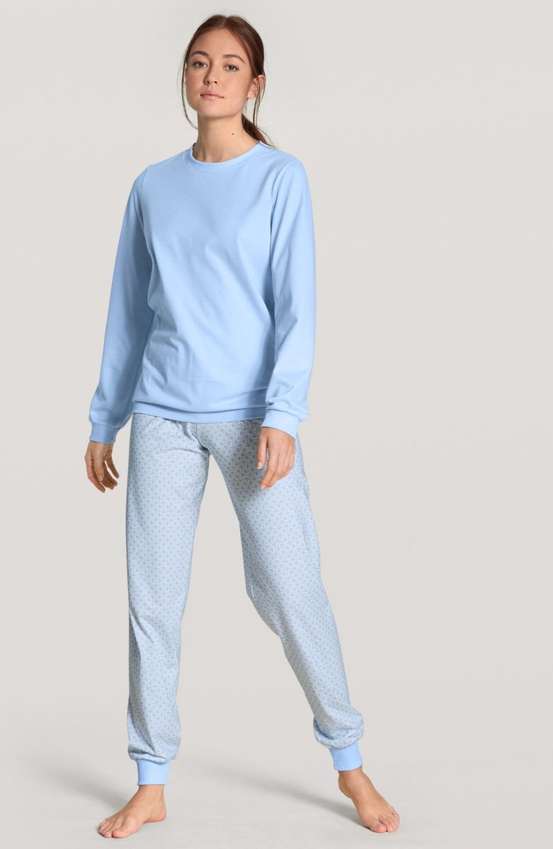 Calida Cotton Pyjama 47456 Licht Blauw - maat L