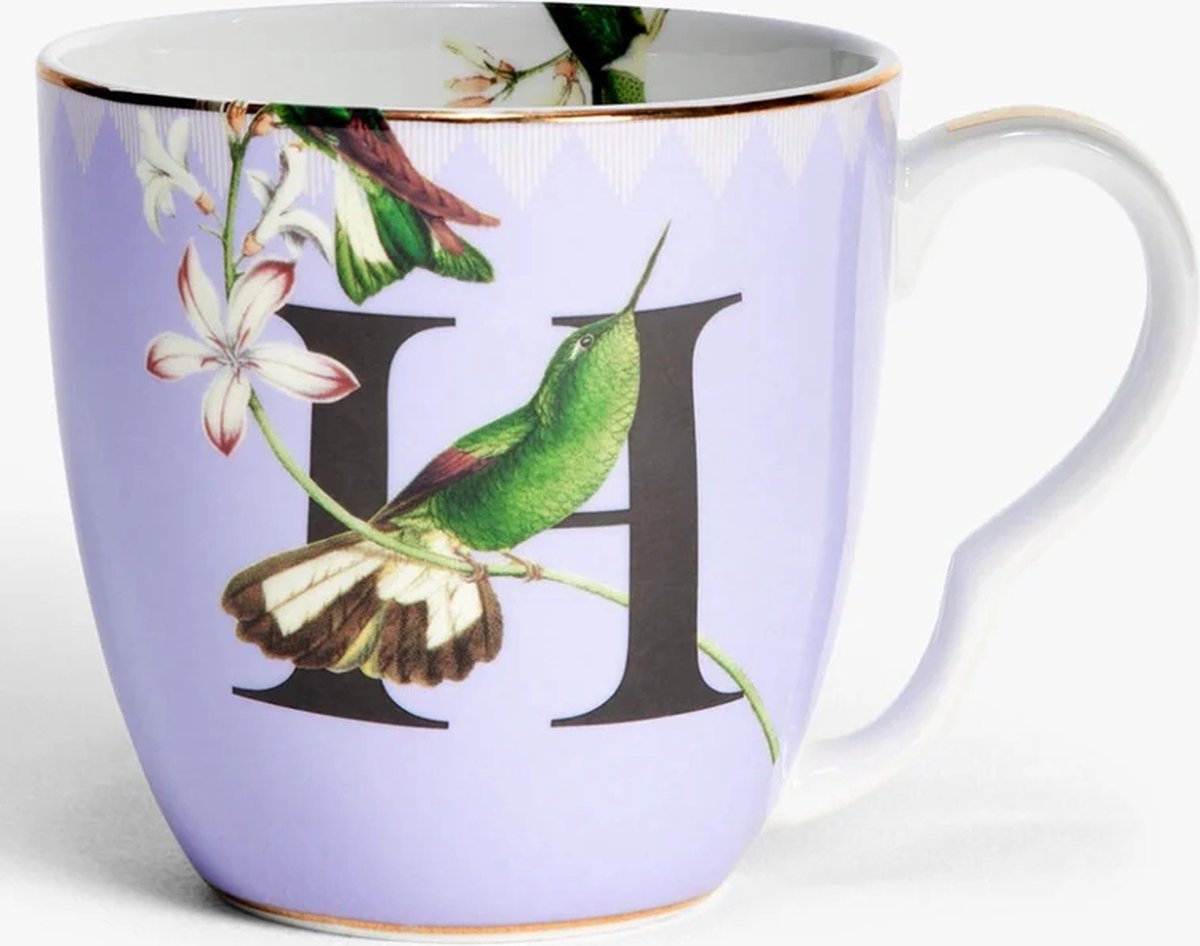Alfabet Mok | H - Hummingbird | 350ml | Porselein | Yvonne Ellen