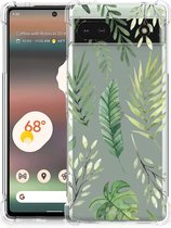 Leuk Case Google Pixel 6A Smartphone hoesje met doorzichtige rand Bladeren