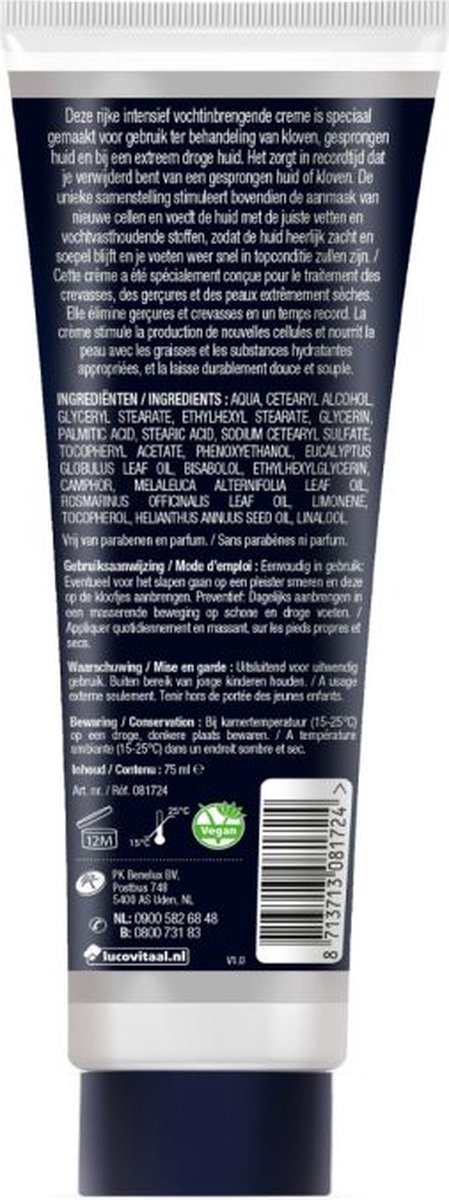 Lucovitaal Hielkloven Crème 75 ml