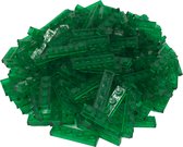 200 Bouwstenen 1x4 plate | Transparant Groen | Compatibel met Lego Classic | Keuze uit vele kleuren | SmallBricks