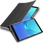 Cadorabo Tablet Hoesje geschikt voor Huawei MediaPad M5 8 (8.4 inch) in SATIJN ZWART - Ultra dun beschermend geval met automatische Wake Up en Stand functie Book Case Cover Etui