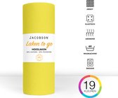 Jacobson - Hoeslaken - 120x200cm - Jersey Katoen - tot 25cm matrasdikte - Geel