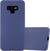 Cadorabo Hoesje geschikt voor Samsung Galaxy NOTE 9 in FROST DONKER BLAUW - Beschermhoes gemaakt van flexibel TPU silicone Case Cover