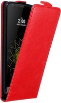 Cadorabo Hoesje geschikt voor LG G5 in APPEL ROOD - Beschermhoes in flip design Case Cover met magnetische sluiting