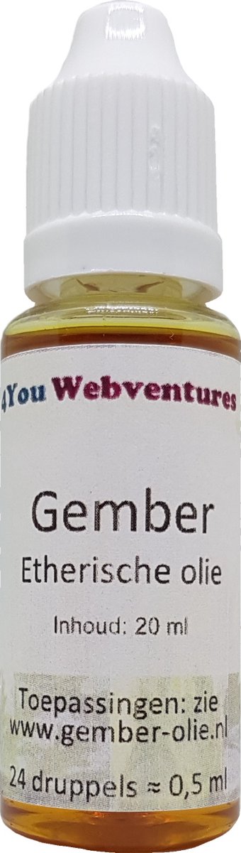 Goedkoopste Pure etherische gemberolie - 20 ml - etherische gember olie - essentiële gemberolie