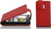 Cadorabo Hoesje geschikt voor Huawei ASCEND G700 in INFERNO ROOD - Beschermhoes in flip-design Case Cover van getextureerd imitatieleer