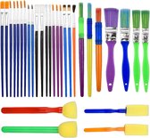 Verf Kwasten - verfroller - Acrylverven -aint brush roll - paint stuff - Verf Borstels Set - Paint Brushes Set 30