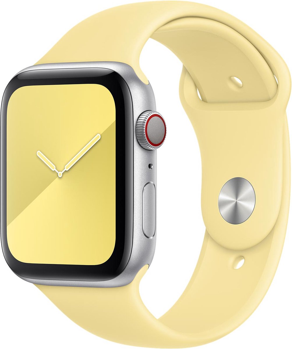 Apple Sport Band voor de Apple Watch Series 1 / 2 / 3 / 4 / 5 / 6 / 7 / 8 / 9 / SE - 38 / 40 / 41 mm - Lemon Cream