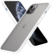 Cadorabo Hoesje geschikt voor Apple iPhone 11 PRO in Mat Transparant - Hybride beschermhoes met TPU siliconen Case Cover binnenkant en matte plastic achterkant