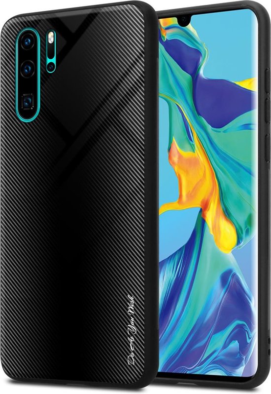 CADORABO Custodia Bicolore In Silicone TPU Cover E Retro In Vetro Temperato Custodia Per Cellulare Per Iphone 14 Blu Nero 102304942