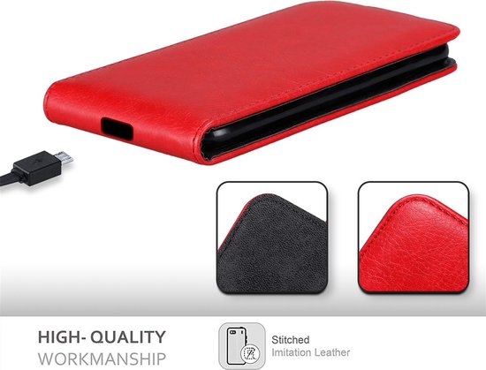 Coque Cadorabo pour Samsung Galaxy S21 ULTRA en ROUGE POMME - Coque de protection au design rabattable avec fermeture magnétique