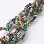 Perles en pierre naturelle, agate indienne, perles rondes de 4 mm. Vendu par brin d'environ 38cm