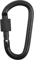 XYZ Goods - Karabijnhaak met schroefsluiting - Karabijnhaak sleutelhanger - Aluminium legering - Zwart