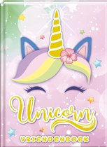 Unicorn vriendenboek - 80 Pagina's - Harde Kaft Met Gouden Glitter