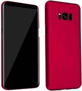 Cadorabo Hoesje geschikt voor Samsung Galaxy S8 in METAAL ROOD - Hard Case Cover beschermhoes in metaal look tegen krassen en stoten