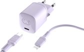 Mini Chargeur USB-C PD // 20W + Câble Lightning - Dreamy Lilas