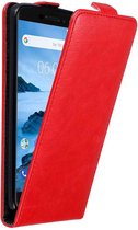 Cadorabo Hoesje geschikt voor Nokia 6.1 in APPEL ROOD - Beschermhoes in flip design Case Cover met magnetische sluiting