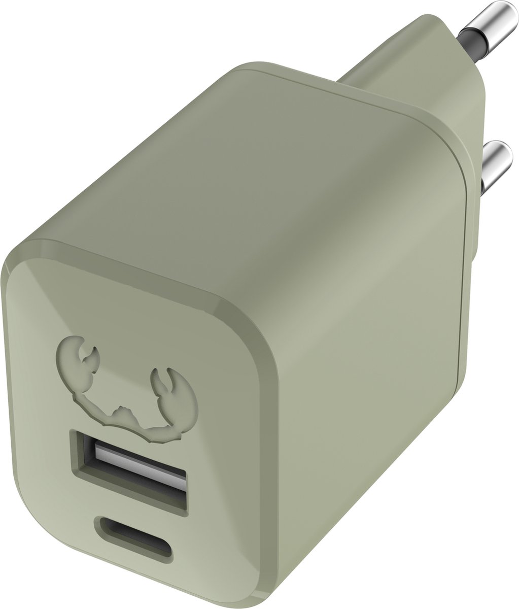 Fresh 'n Rebel Mini Charger USB-C + A PD // 30W - Dried Green