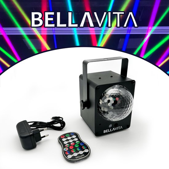 BELLAVITA ® Discolamp - Magic - Discobal - Disco - Discolamp kinderen - Party - Feest - Stroboscoop - Party Lights - Disco Lamp - Disco Laser - DJ set