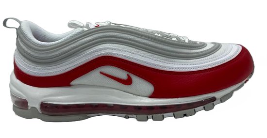 Nike - Air max 97 - Sneakers - Mannen - Wit/Rood - Textiel/Leer - Maat 44