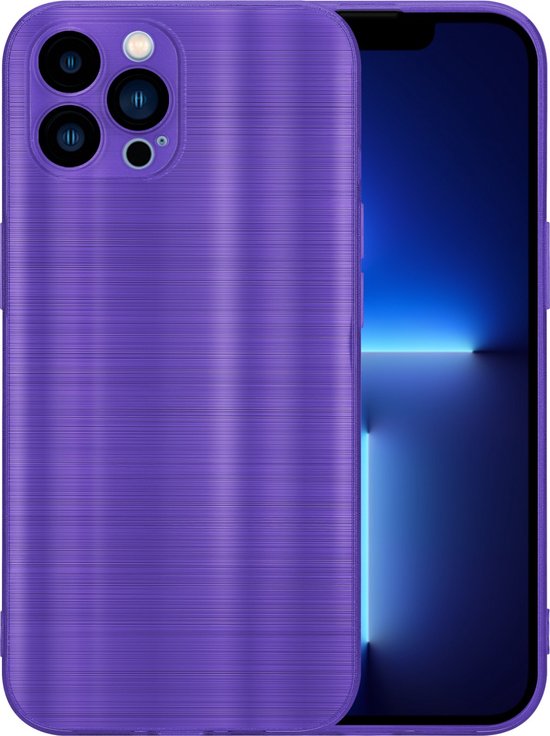 MarbleShield - De Ultieme Marmeren TPU Beschermhoes Voor Uw IPhone 11 Pro Max Paars Wit