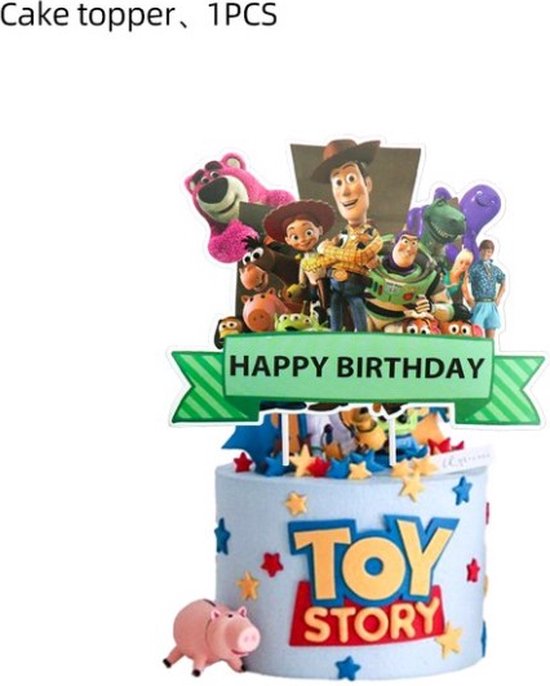Toy Story Taart Decoratie - Taart Topper Happy Birthday - Taart Versiering  - Topper -... | bol.com