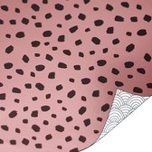 2 rollen cadeaupapier - Metallic - 101 Dots roze - Ocean Waves - 30cm breed