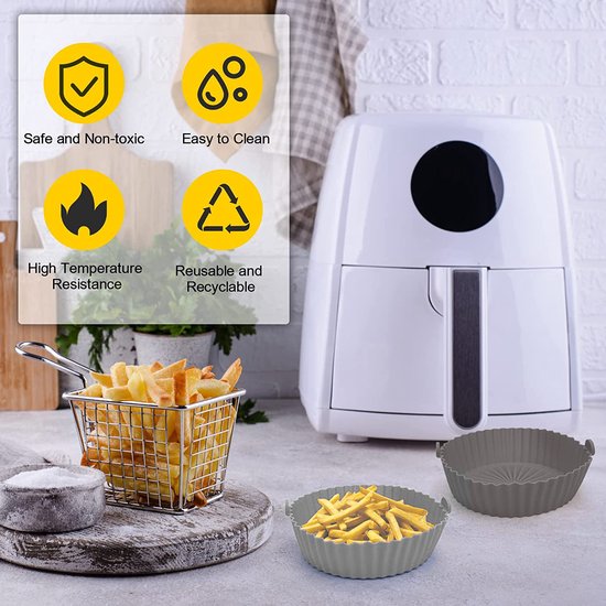 Papier cuisson Airfryer - 100 pièces - Plateaux jetables - 20cm - Accessoires Airfryer