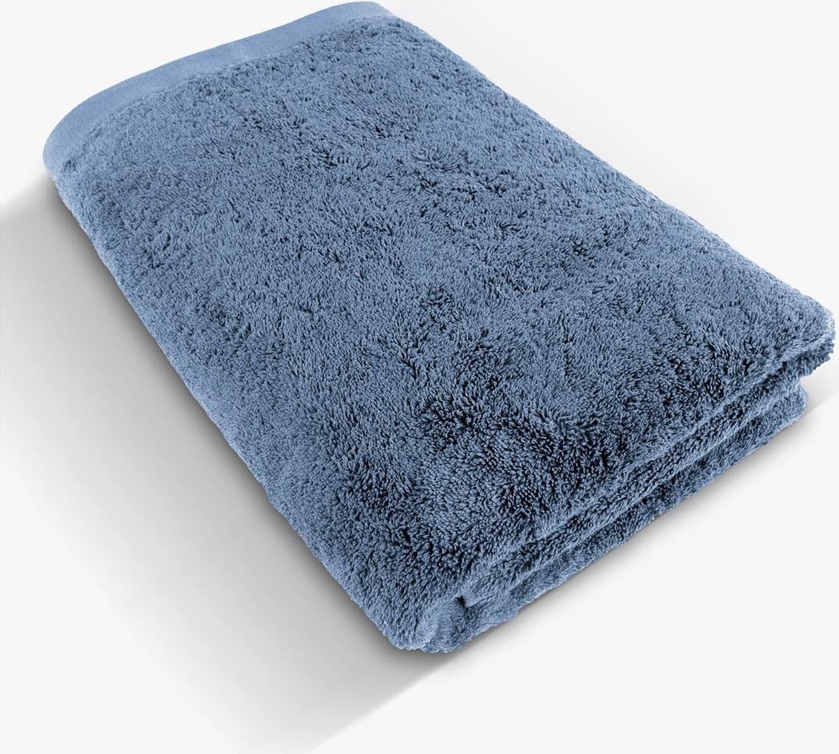herzbach home luxe sauna handdoek premium kwaliteit gemaakt van 100% egyptisch katoen 86 x 200 cm 600 g/m² (grijsblauw)